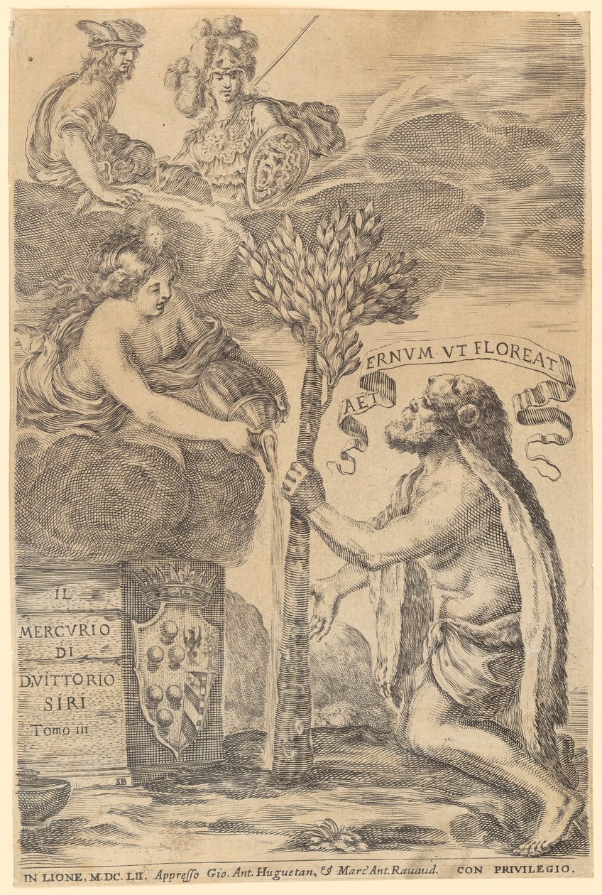Frontespizio del terzo volume del "Mercurio" di V. Siri da Stefano della Bella
