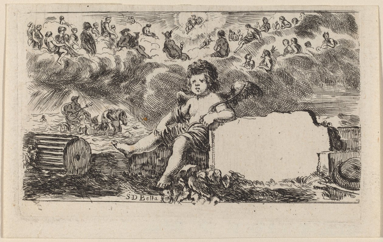 Pagina del titolo per "Jeu des Mythologie" da Stefano della Bella
