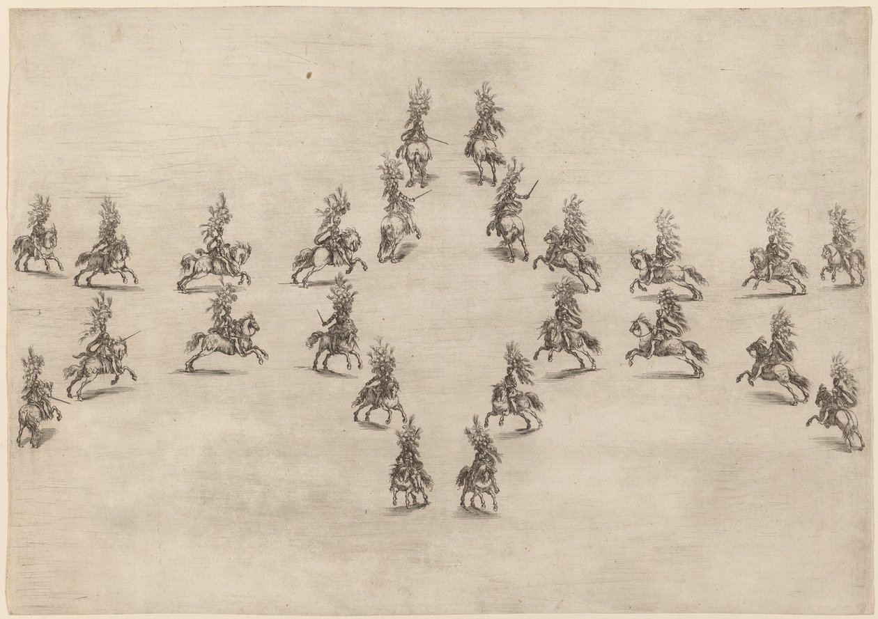 Ventiquattro Cavalieri in un Ovale, 1652 da Stefano della Bella