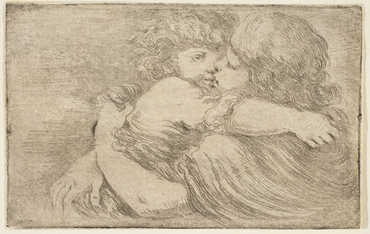 Due Bambini si Abbracciano, ca. 1662 da Stefano della Bella