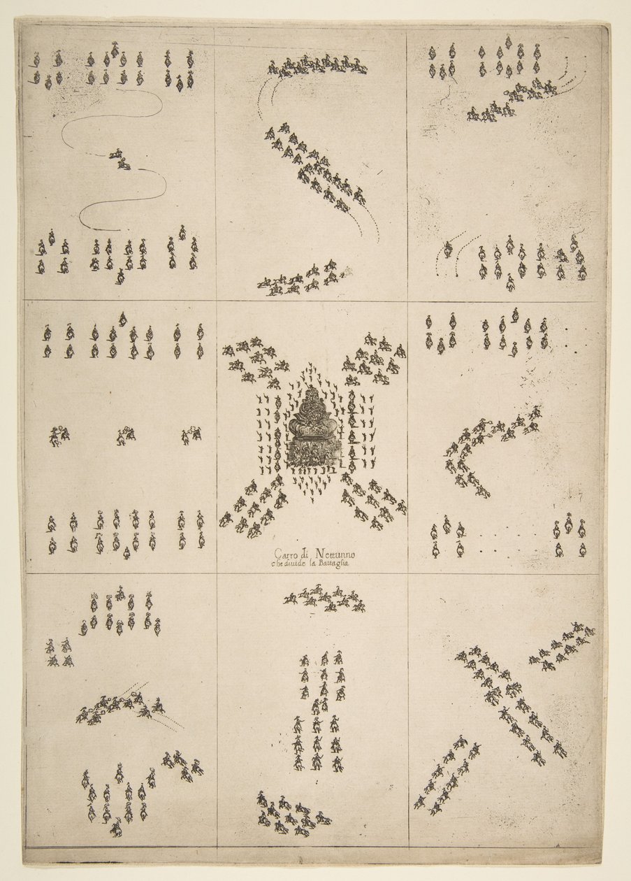 Varie figure di balletto a cavallo, 1652 da Stefano della Bella