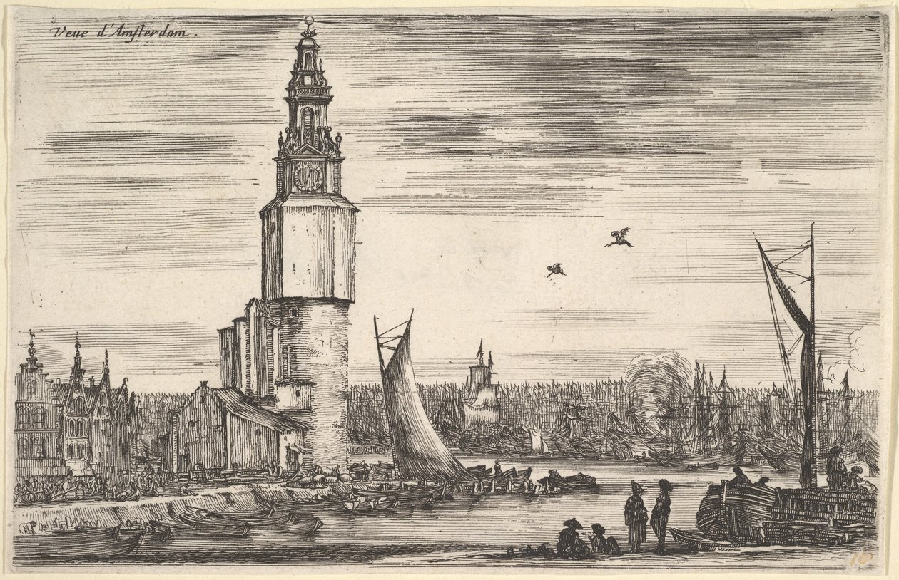 Vista di Amsterdam, tratta da "Viste di porti marittimi" da Stefano della Bella