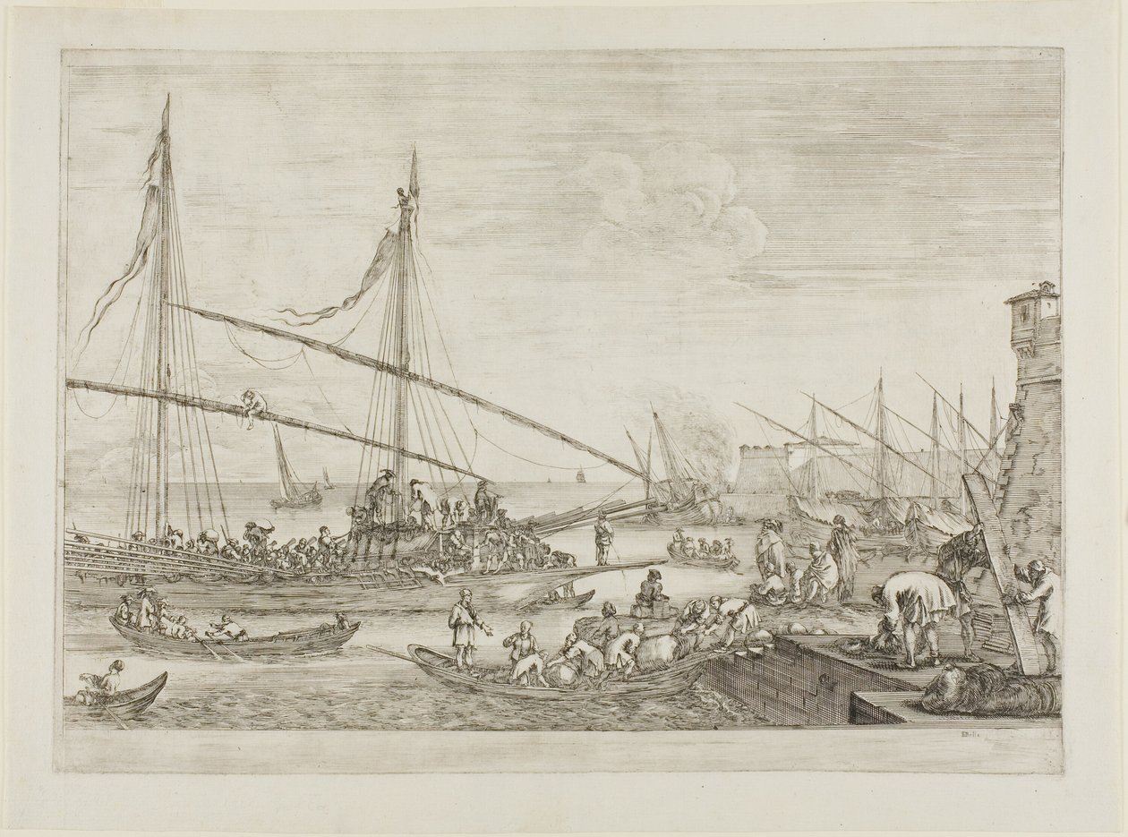 Veduta delle Fortificazioni, da Vedute del Porto di Livorno da Stefano della Bella