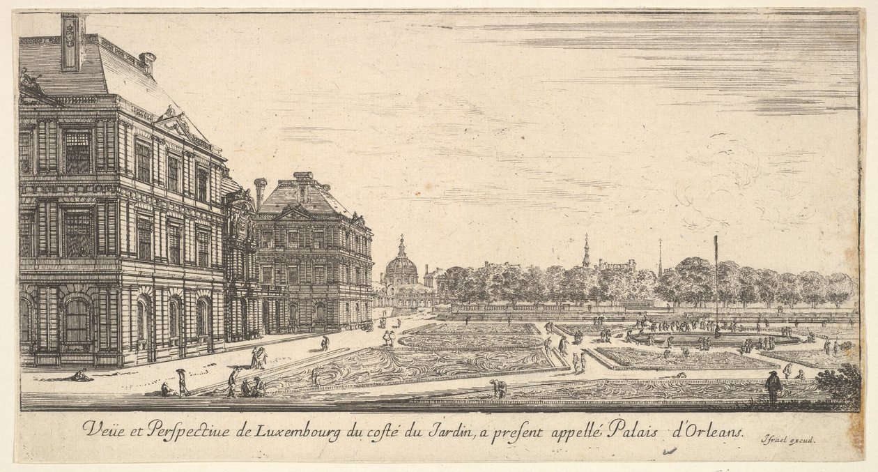 Vista di Lussemburgo dal lato del giardino del Palais d