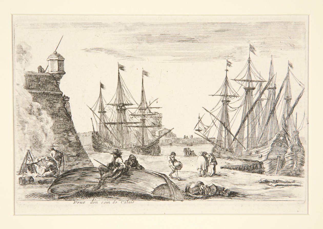 Veduta di un angolo di Calais da Stefano della Bella