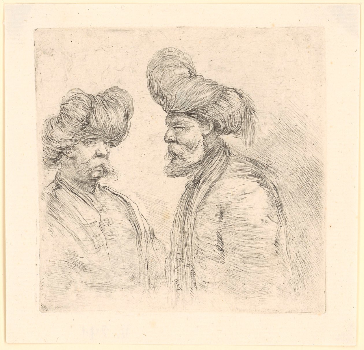 Due turchi con turbante da Stefano della Bella