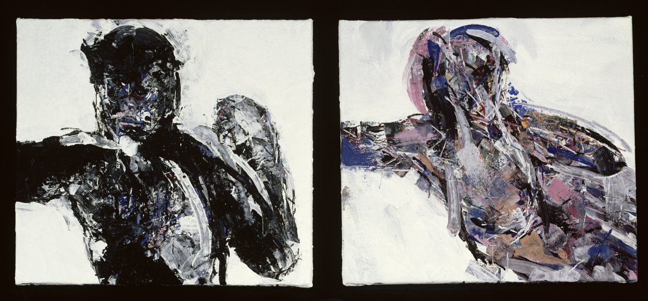 Uomo nudo e donna nuda, sdraiata con il braccio teso, 1993-94 da Stephen Finer