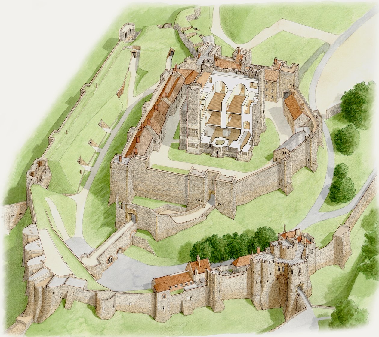 Castello di Dover oggi, c.1945-2023 da Stephen Conlin