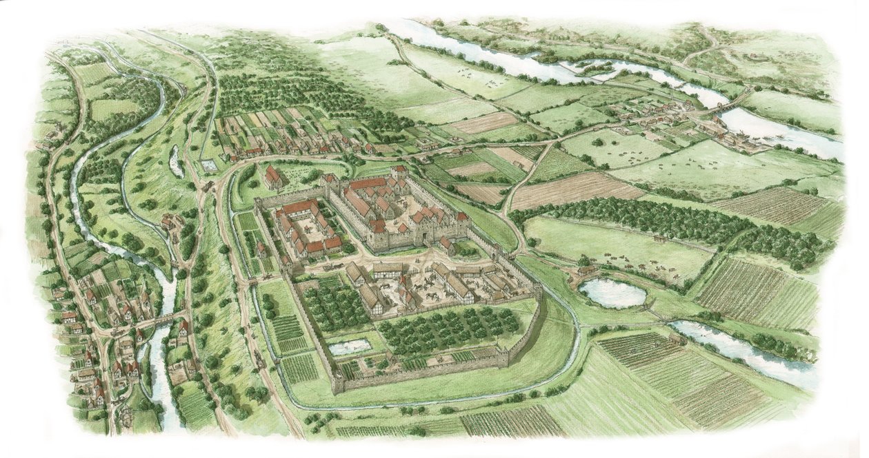 Priorato di San Giovanni, Kilmainham, Dublino (disegnato nel 2022), c.1340-1370 da Stephen Conlin