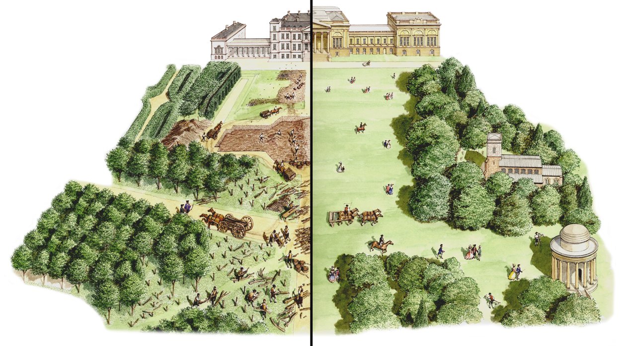 Lo sviluppo dei giardini paesaggistici di Stowe, Buckinghamshire, c.1741-1780 da Stephen Conlin