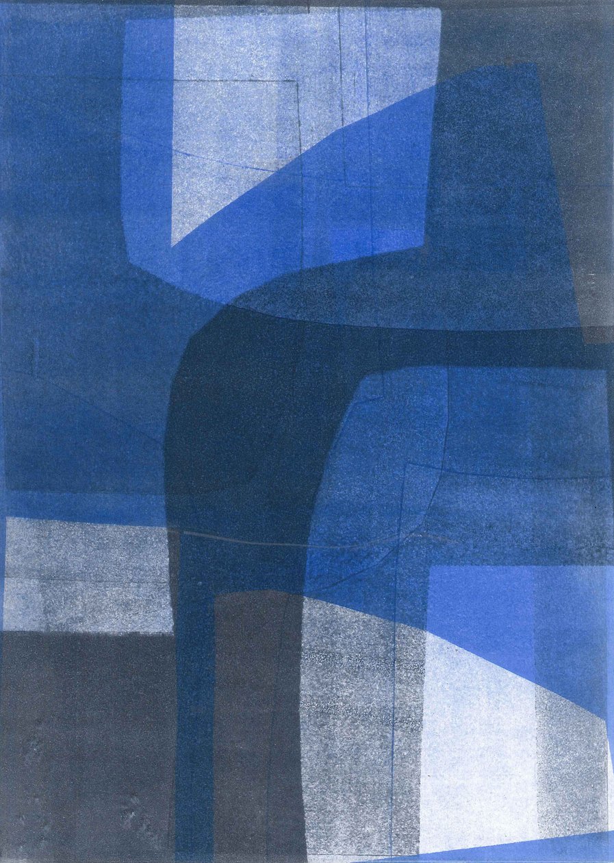Archi blu VI, 2015 (monostampa su carta) da Stephen Dow