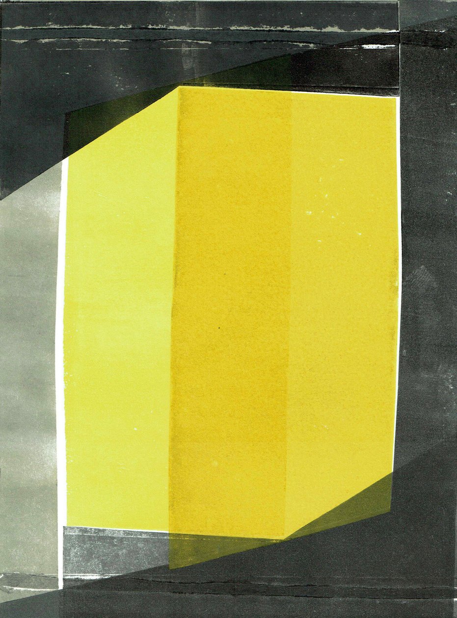Obliquo I, 2020, monostampa su carta da Stephen Dow