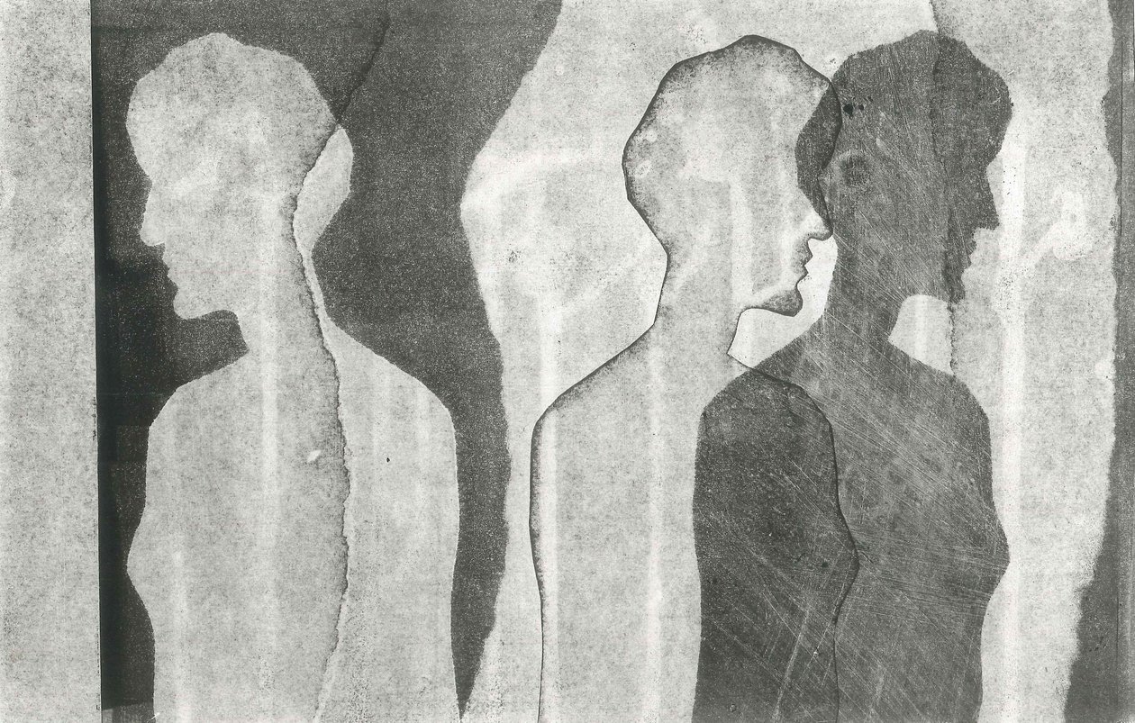 Lacrime che ho sanguinato VIII, 2016 (monoprint su carta) da Stephen Dow