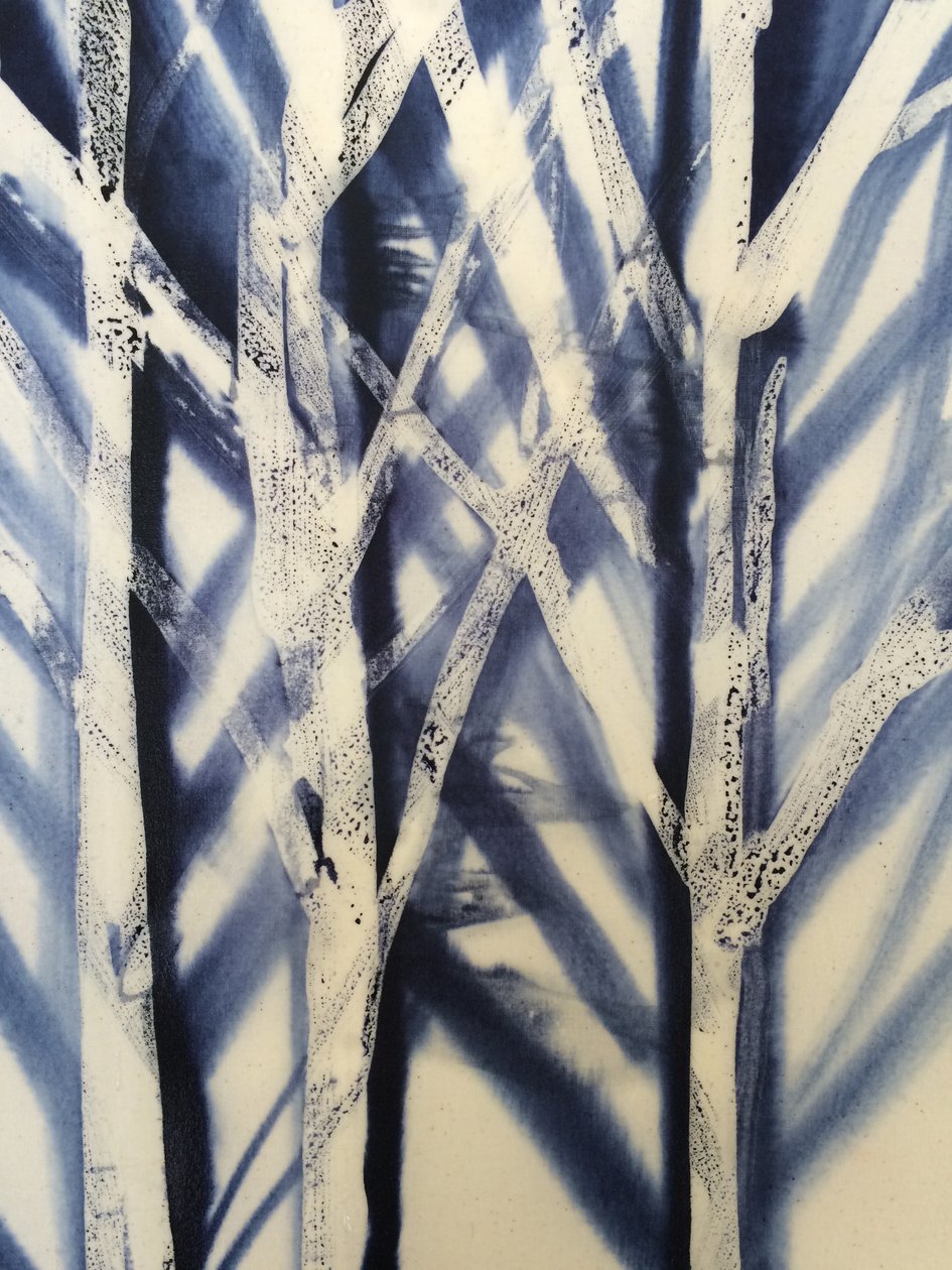 Albero II, 2016 (cera su tela) da Stephen Dow