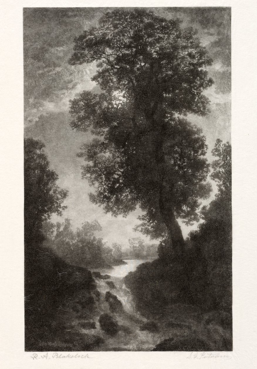 Una cascata al chiaro di luna da Stephen Greeley Putnam