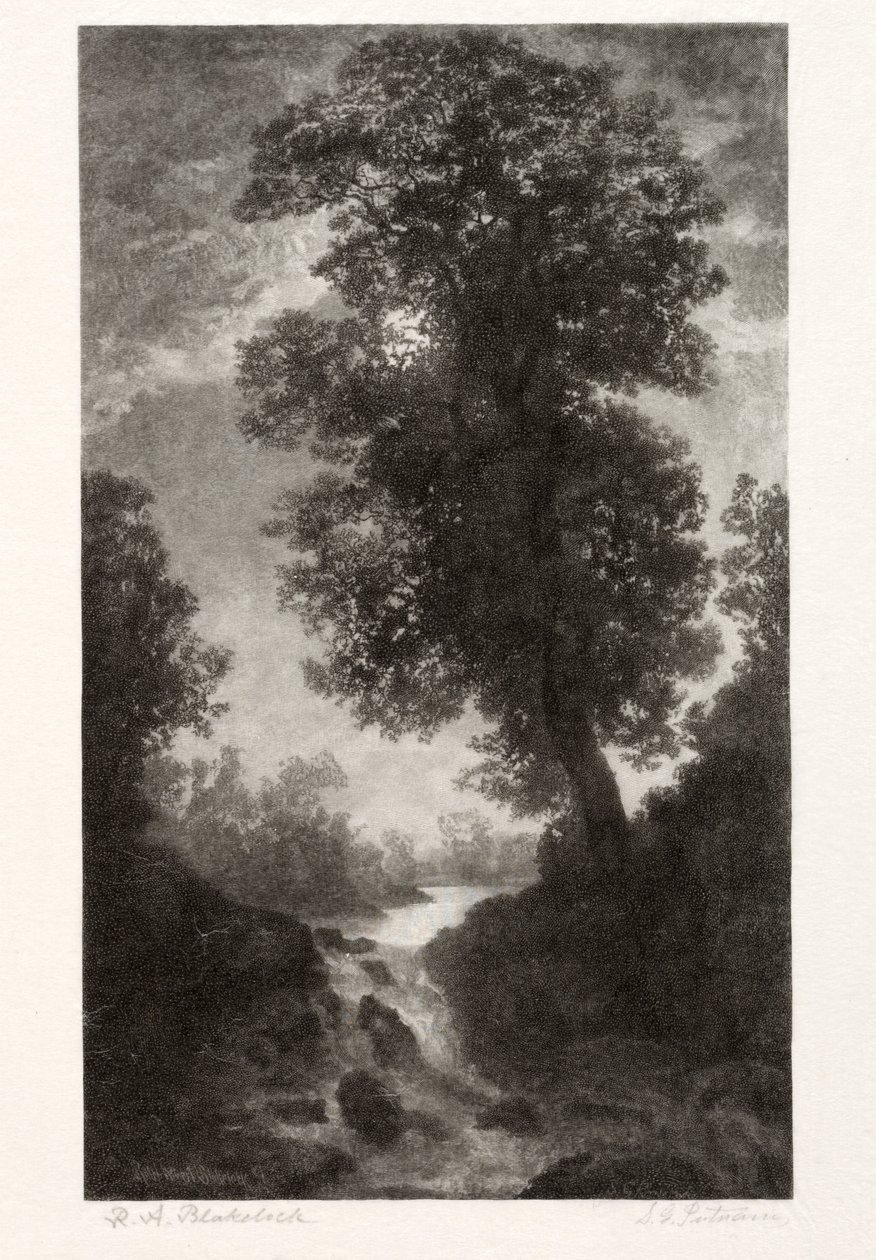 Una cascata al chiaro di luna, 1887 da Stephen Greeley Putnam