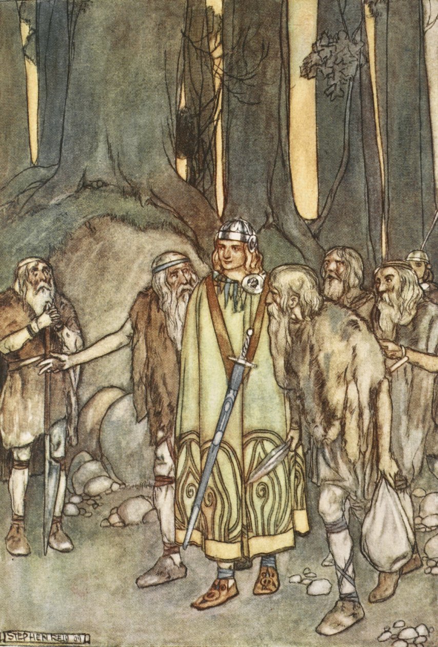E quella notte ci furono festeggiamenti e gioia nella capanna solitaria, illustrazione da 