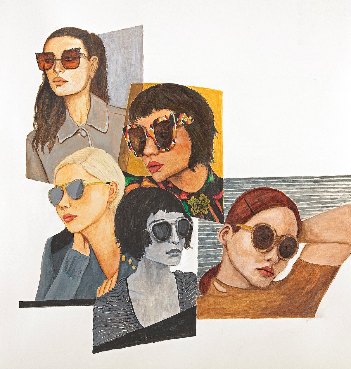 Donne con occhiali da sole, 2017 da Stevie Taylor