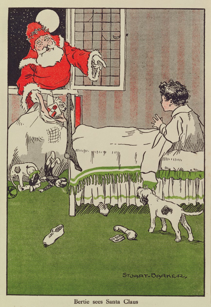 Bertie vede Babbo Natale, illustrazione del libro da Stuart Barker