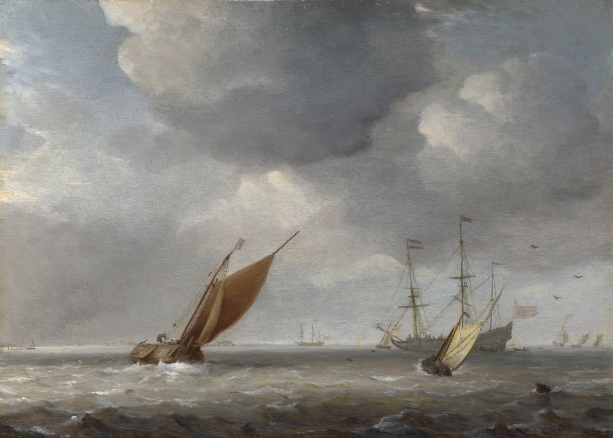 Piccole navi olandesi in una brezza da Willem van de Velde the Younger