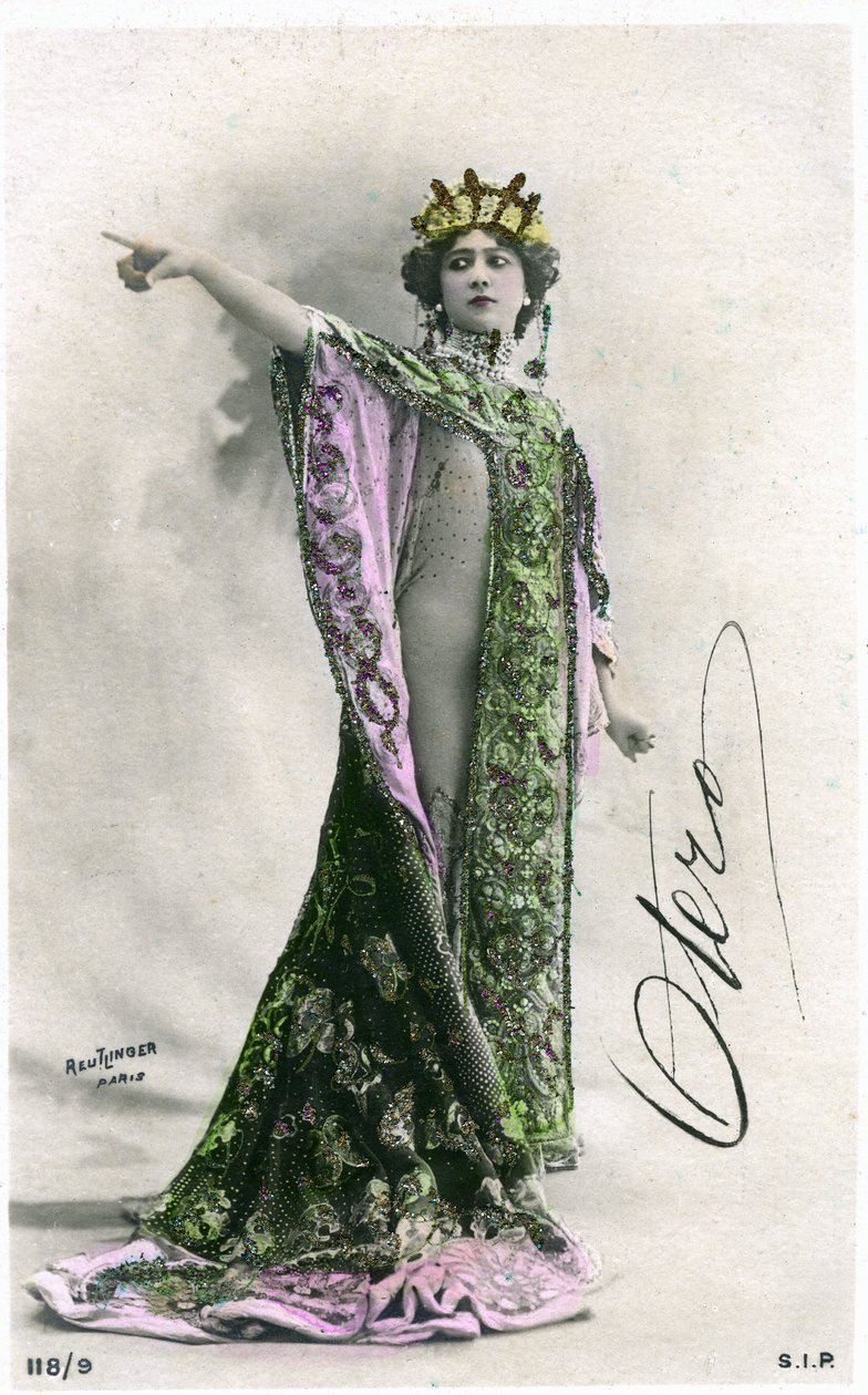 La bella Otero, cartolina dei primi del XX secolo (foto) da Studio Reutlinger