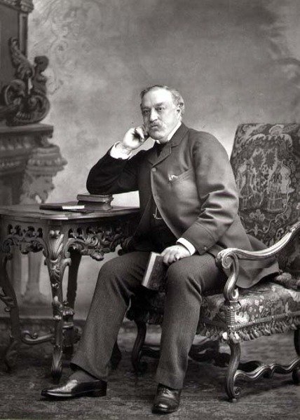 Edmund Yates (1831-94), giornalista e romanziere, ritratto fotografico da Studio Walery