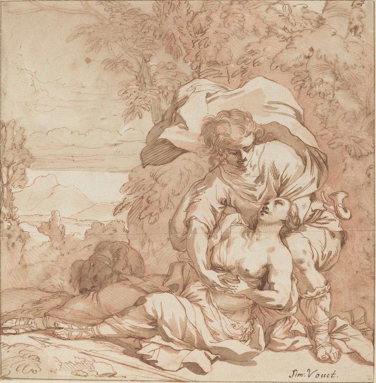Procri e Cefalo (?) da Studio of Simon Vouet