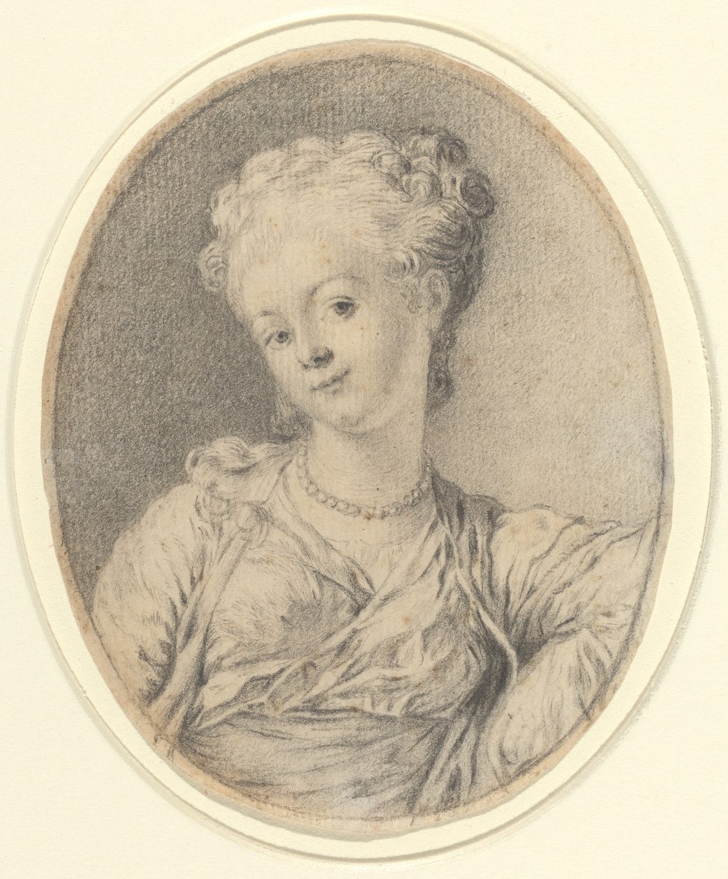 Testa di donna da Style of Gabriel Jacques de Saint Aubin