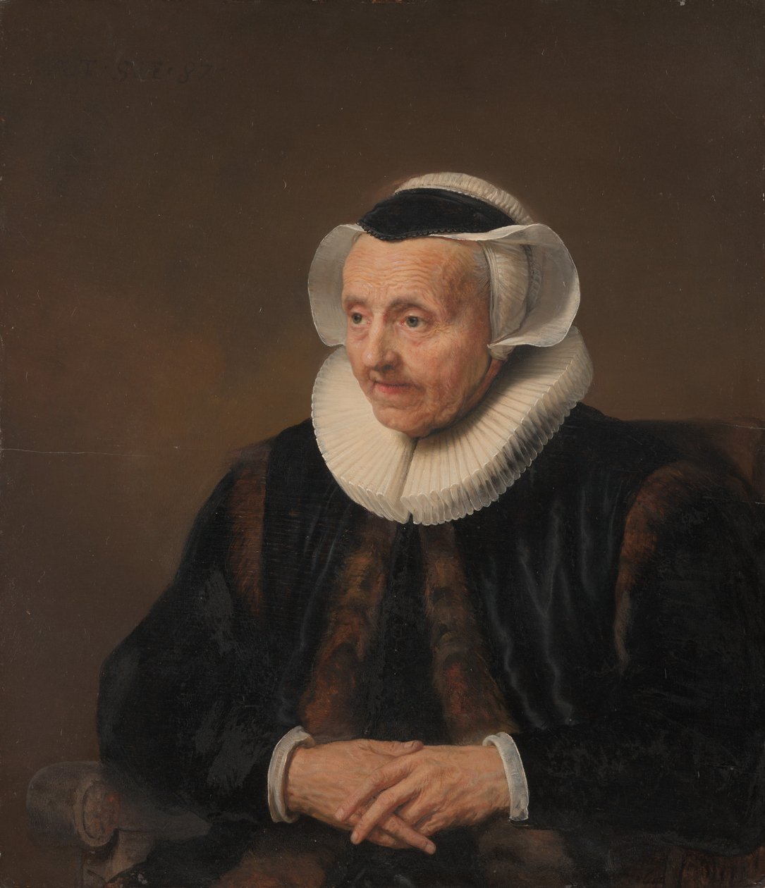 Ritratto di una vecchia da Style of Jacob Backer