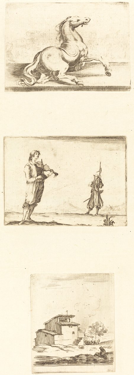 Foglio di incisioni da Style of Jacques Callot