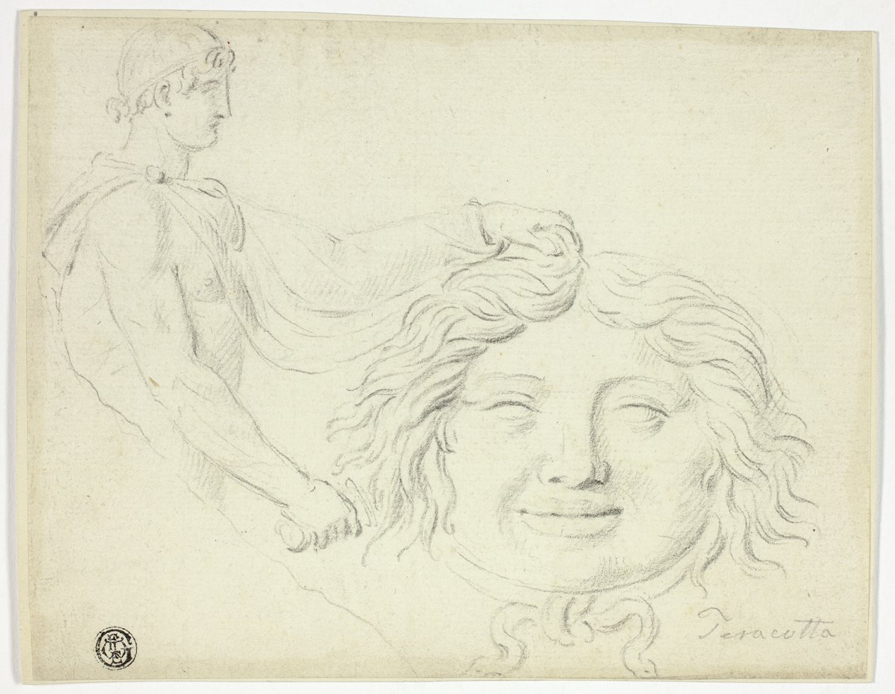 Perseo e la testa della Gorgone da Style of Jacques Louis David