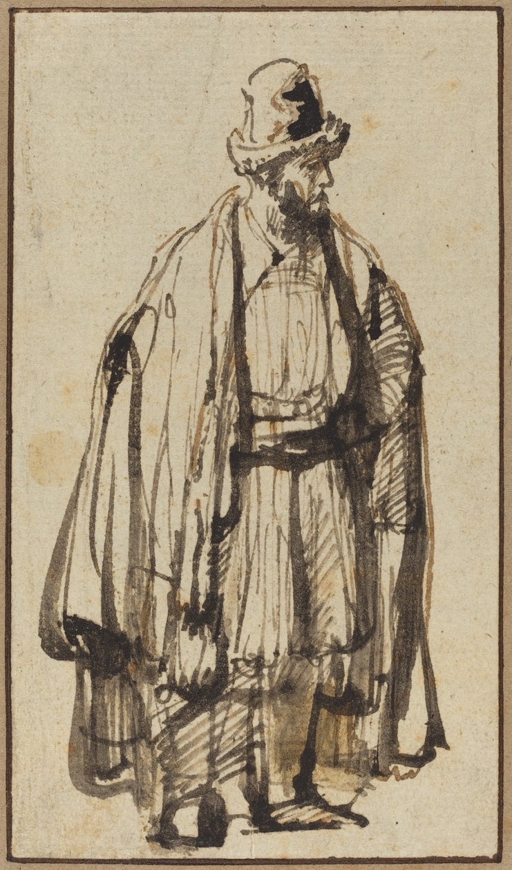 Un Orientale da Style of Rembrandt van Rijn