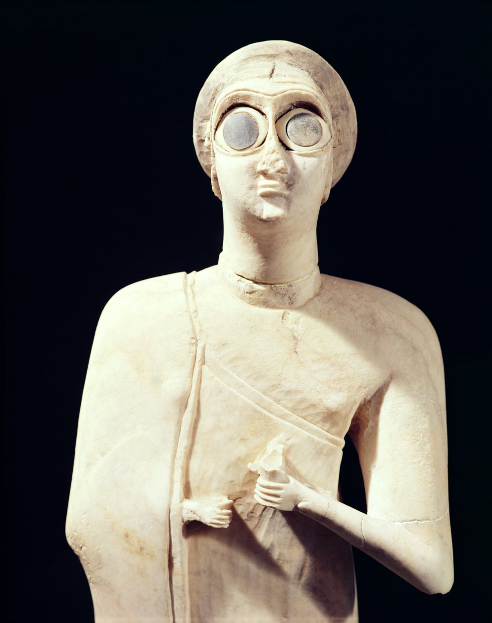 Statua della Grande Dea, da Tell Asmar (dettaglio) da Sumerian
