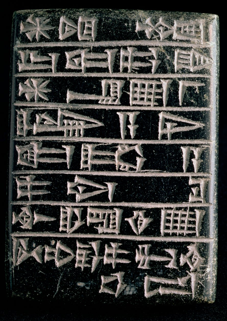 Tavoletta commemorativa della restaurazione del tempio di Ningirsu costruito da Gudea, principe di Lagash da Sumerian