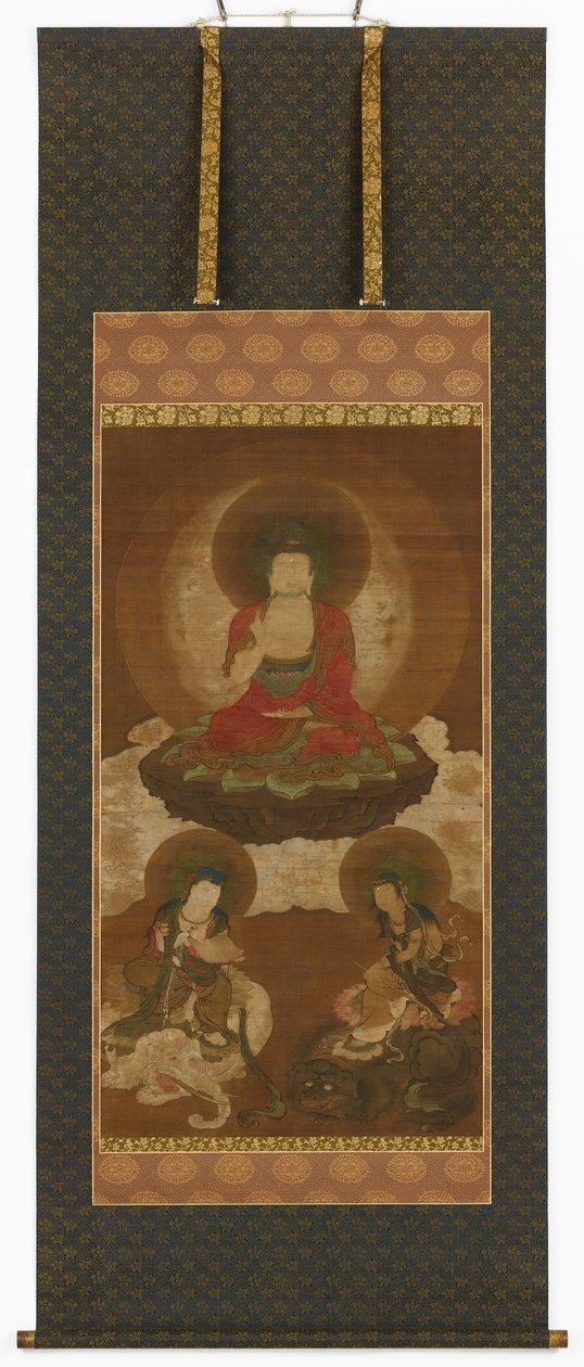 Triade buddista: Sakyamuni, Manjusri e Samantabhadra, periodo Edo, metà XVII-inizio XVIII secolo da Sumiyoshi Gukei