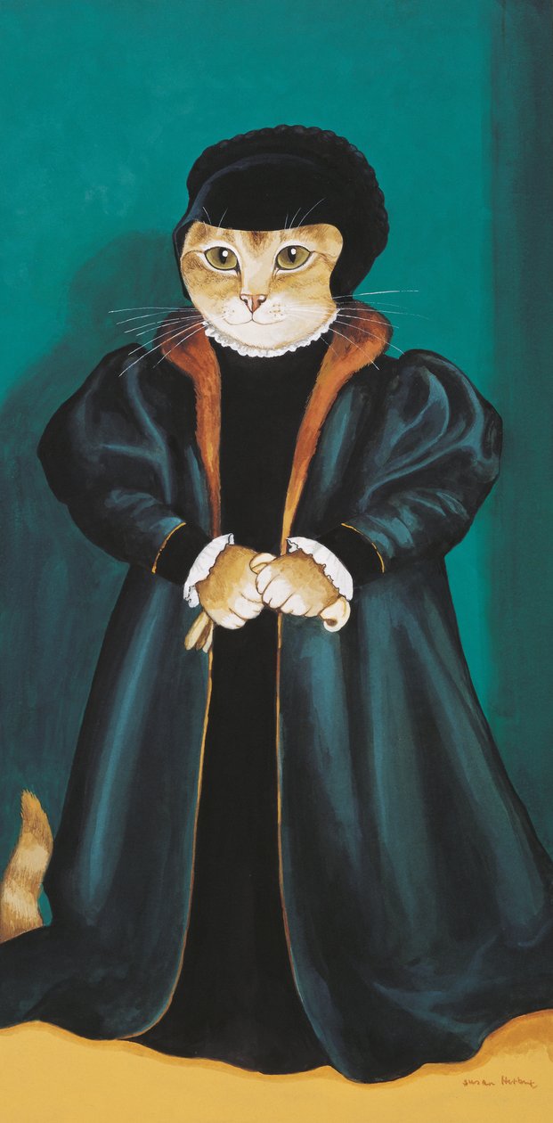 Illustrazione da Cats Galore! A Compendium of Cultured Cats (pub. 2015) da Susan Herbert