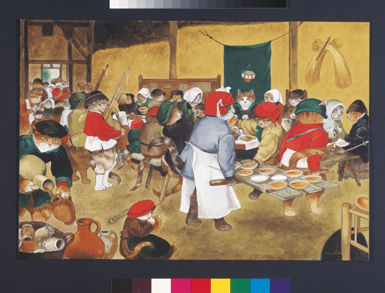 Illustrazione da Cats Galore! A Compendium of Cultured Cats (pub. 2015) da Susan Herbert