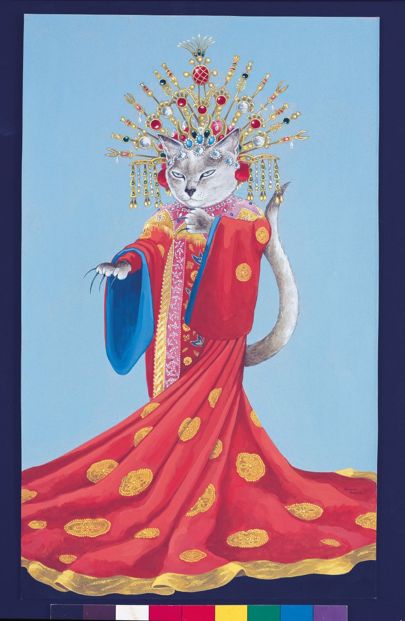 Illustrazione da Cats Galore! A Compendium of Cultured Cats (pub. 2015) da Susan Herbert