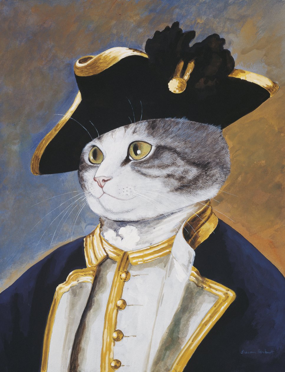 Illustrazione da Cats Galore! A Compendium of Cultured Cats (pub. 2015) da Susan Herbert