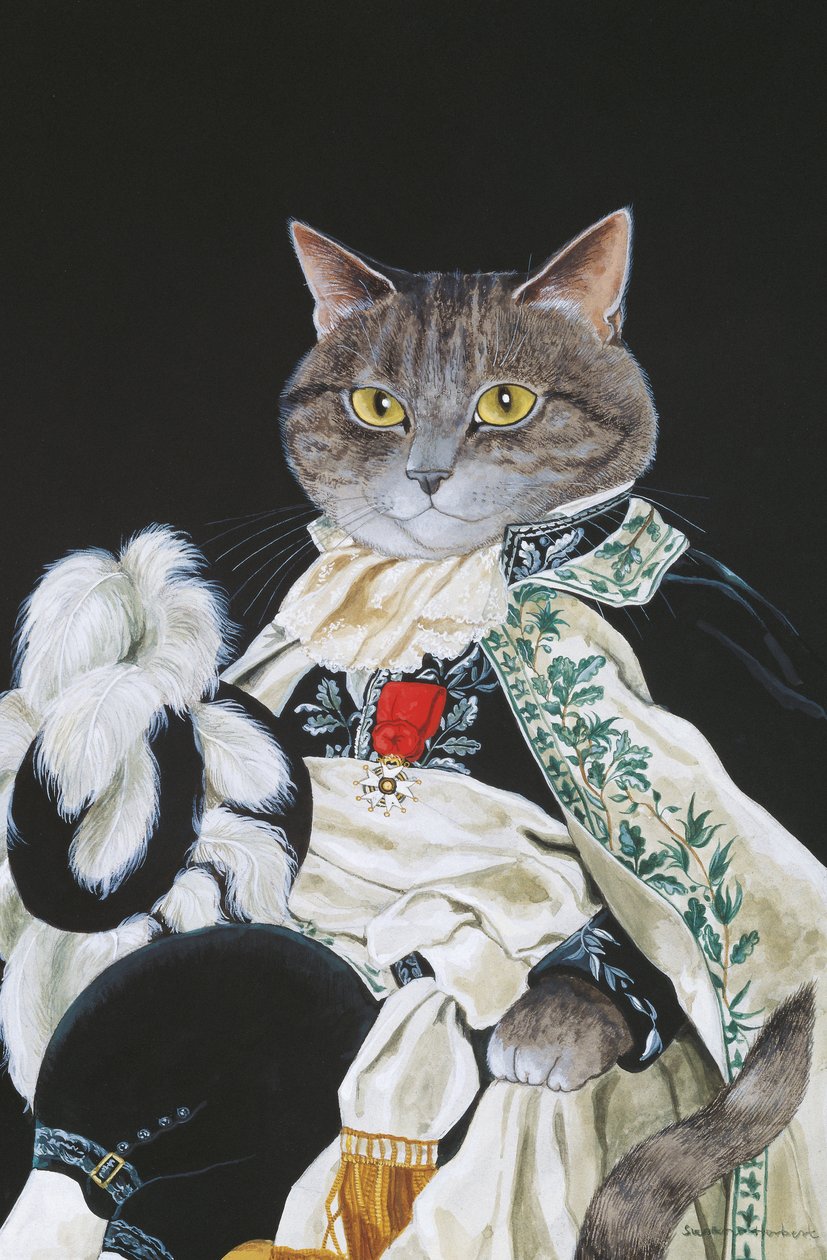 Illustrazione da Cats Galore! A Compendium of Cultured Cats (pub. 2015) da Susan Herbert