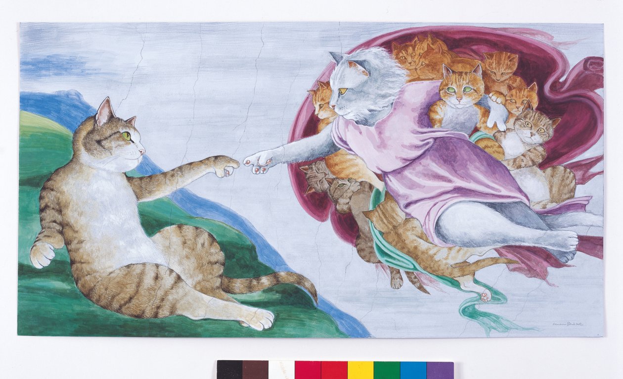 Illustrazione da Cats Galore! A Compendium of Cultured Cats (pub. 2015) da Susan Herbert