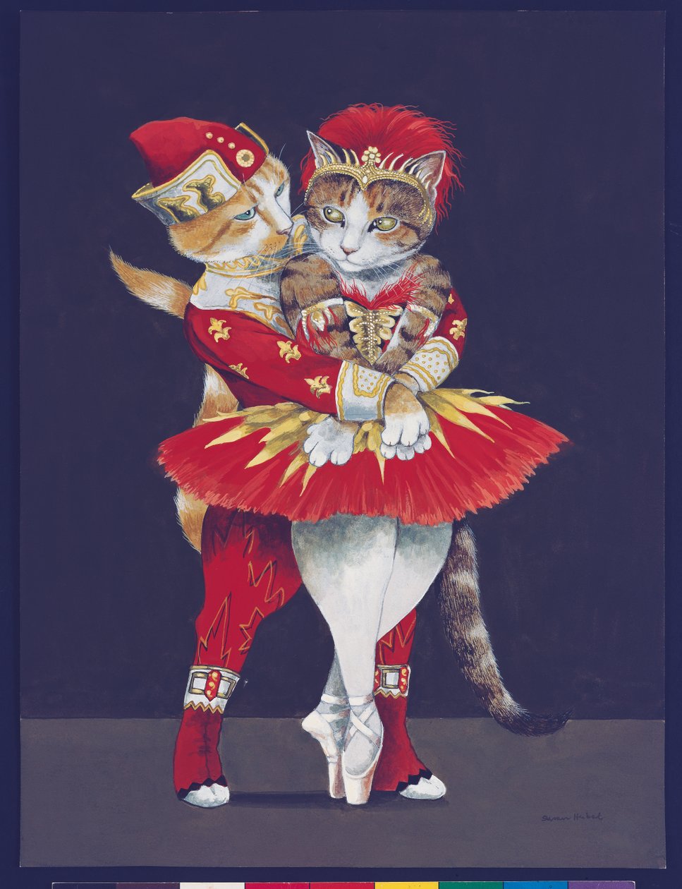 Illustrazione da Cats Galore! A Compendium of Cultured Cats (pub. 2015) da Susan Herbert