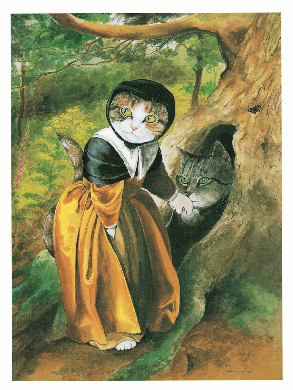 Illustrazione da Pre-Raphaelite Cats da Susan Herbert