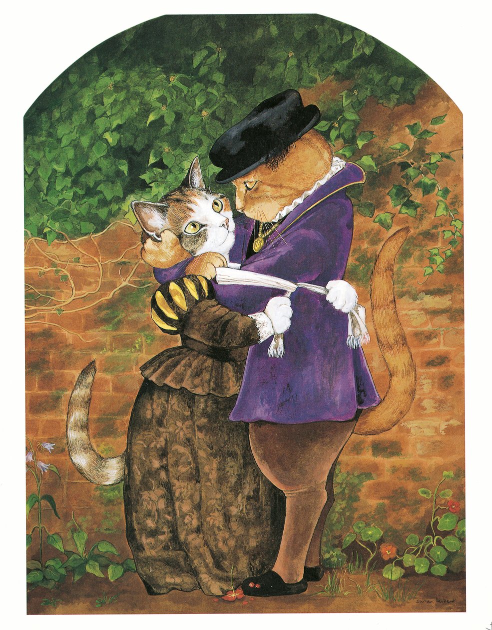 Illustrazione da Pre-Raphaelite Cats (pub. 1999) da Susan Herbert