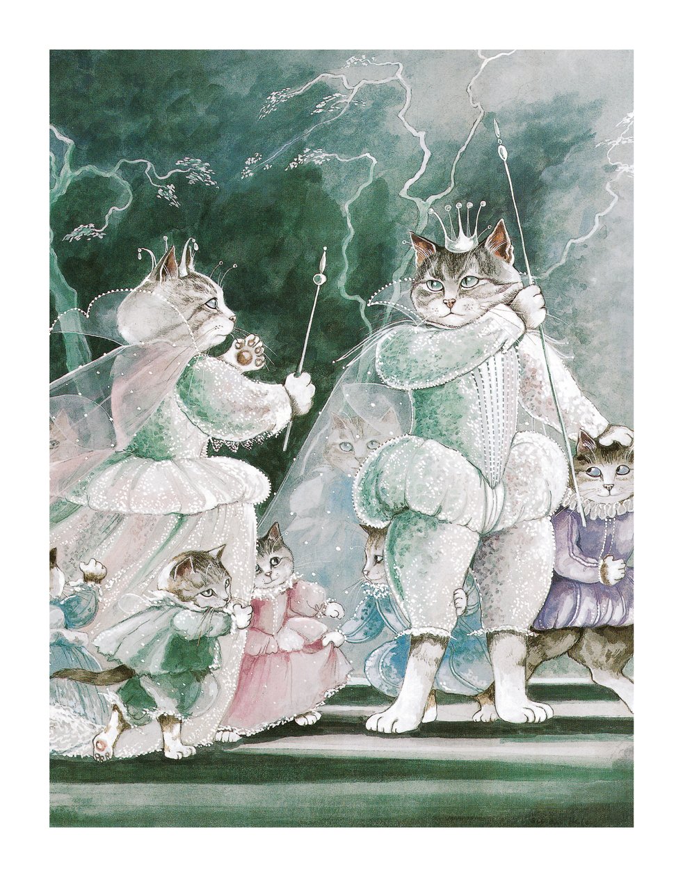 Illustrazione da Shakespeare Cats: Poster Book (pub. 2016) da Susan Herbert