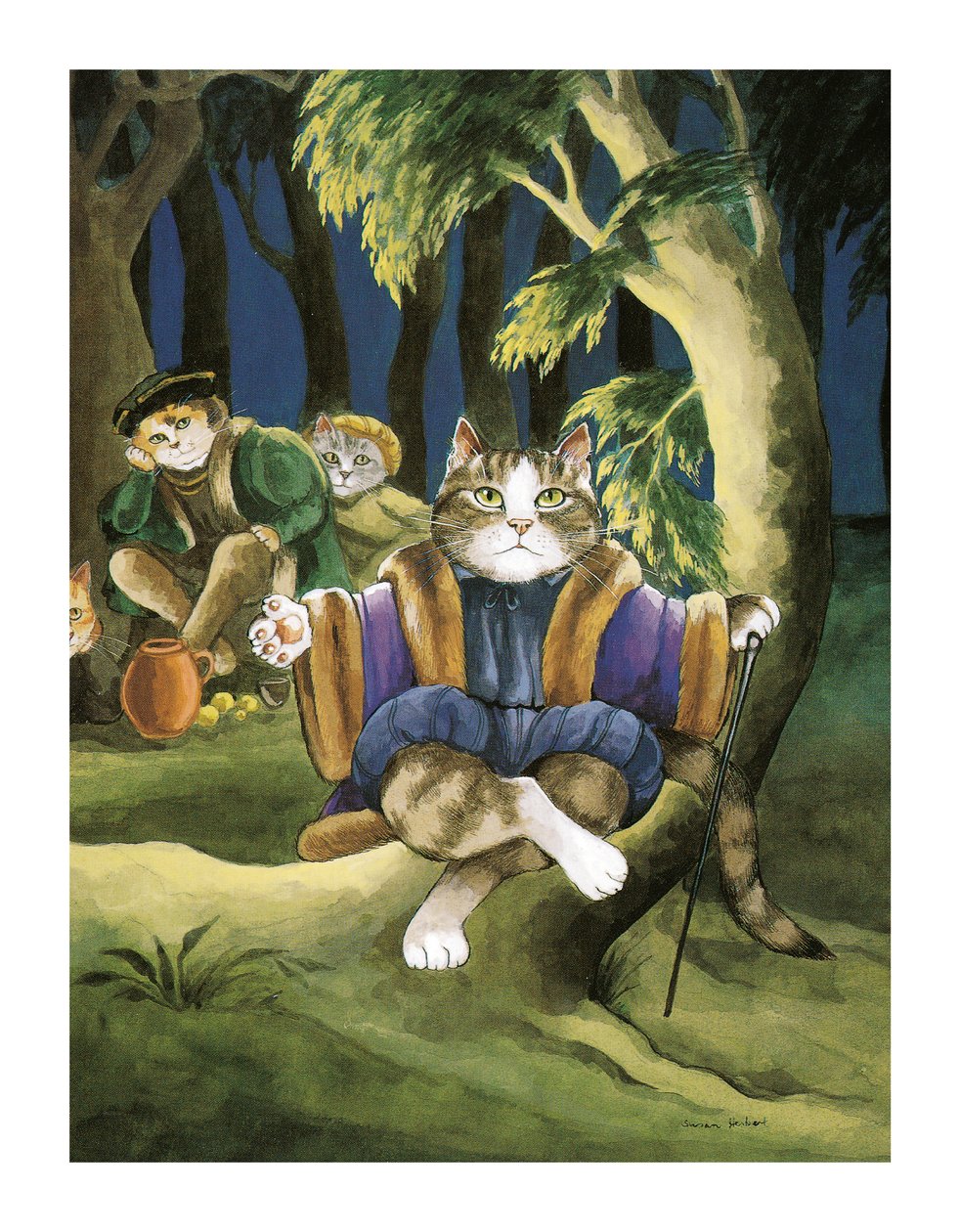 Illustrazione da Shakespeare Cats: Poster Book da Susan Herbert