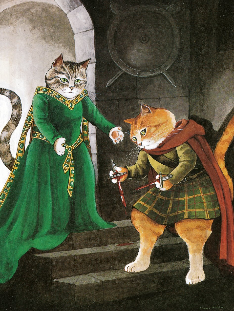 Illustrazione da Shakespeare Cats: Poster Book da Susan Herbert