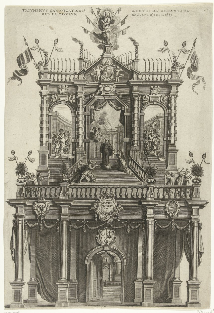 Arco di trionfo eretto ad Anversa in occasione della canonizzazione di Pietro d