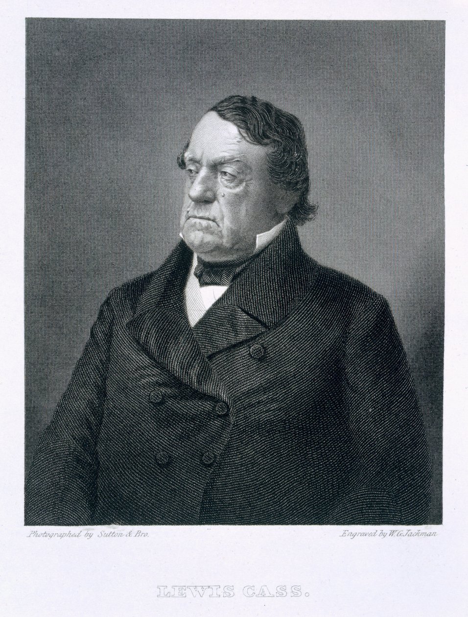 Lewis Cass, inciso da William G. Jackman dopo una fotografia da Sutton and Bro.