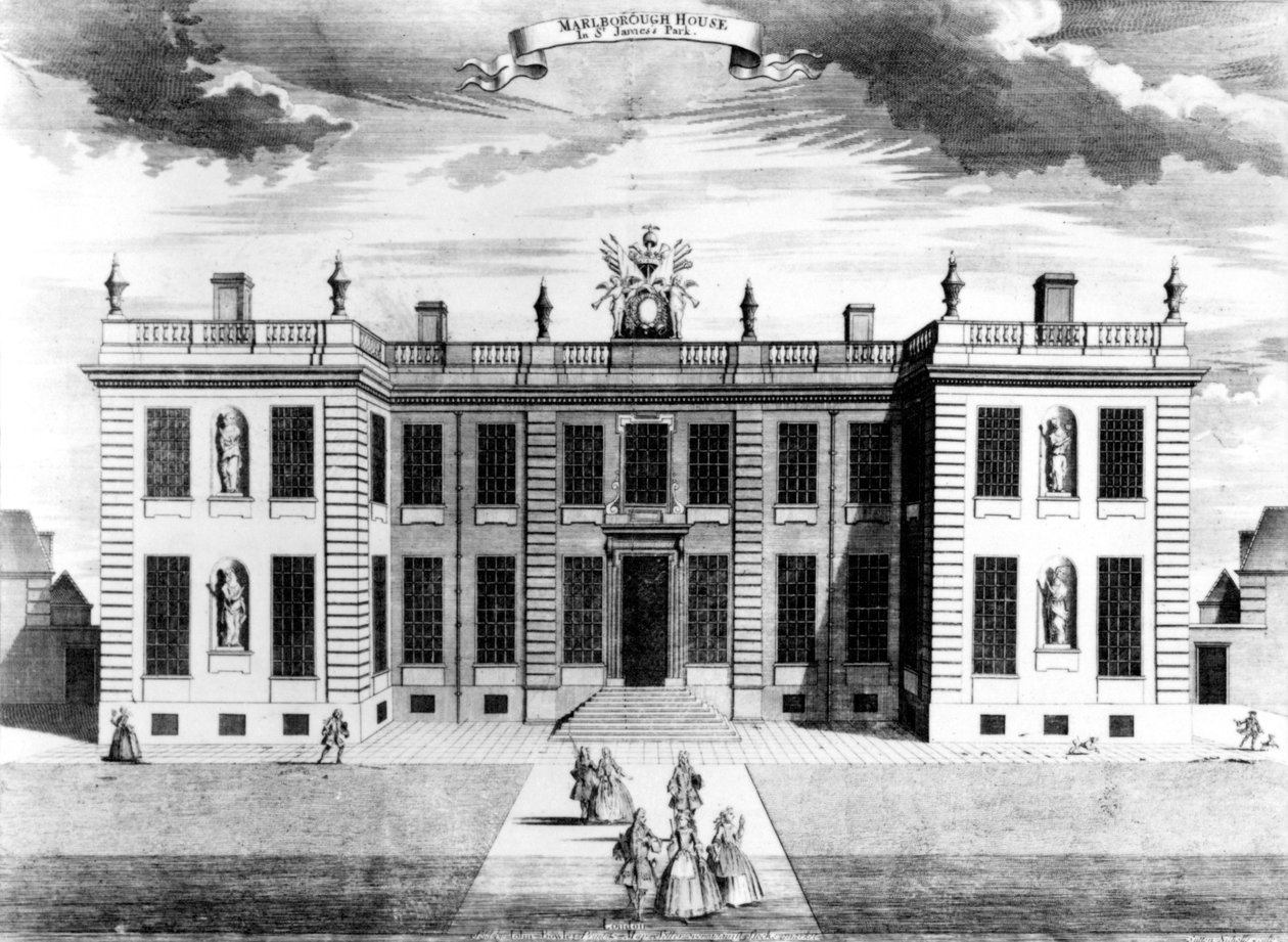 Veduta di Marlborough House a Pall Mall, Westminster, 1741 da Sutton Nicholls